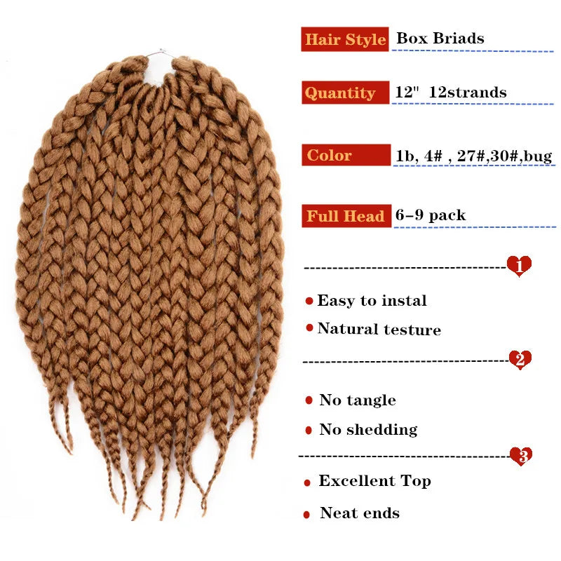 Full Star Box Braids Synthetic Hair