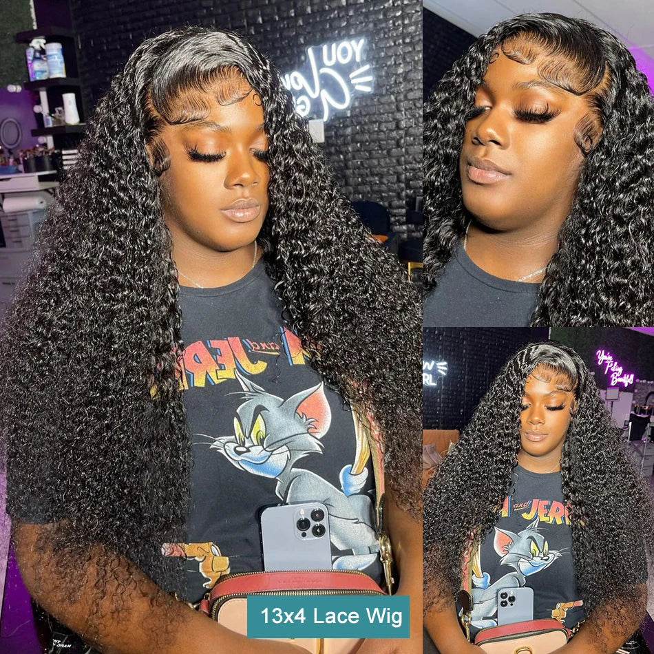 Curly Human Hair Lace Frontal Wig