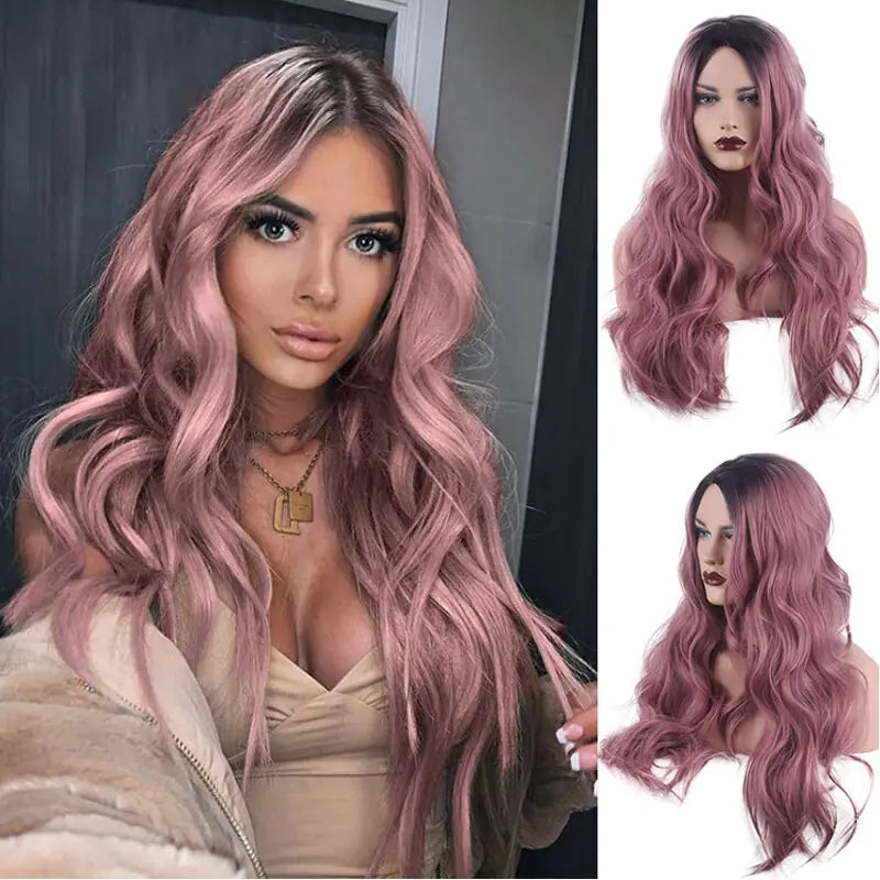 Wavy Middle Part Wigs