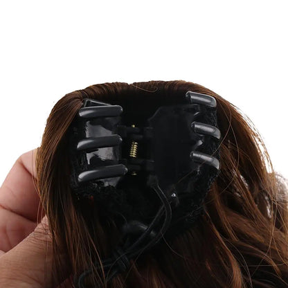 Women Synthetic False Ponytail Wig Pony Tail Hairpiece Claw Clip