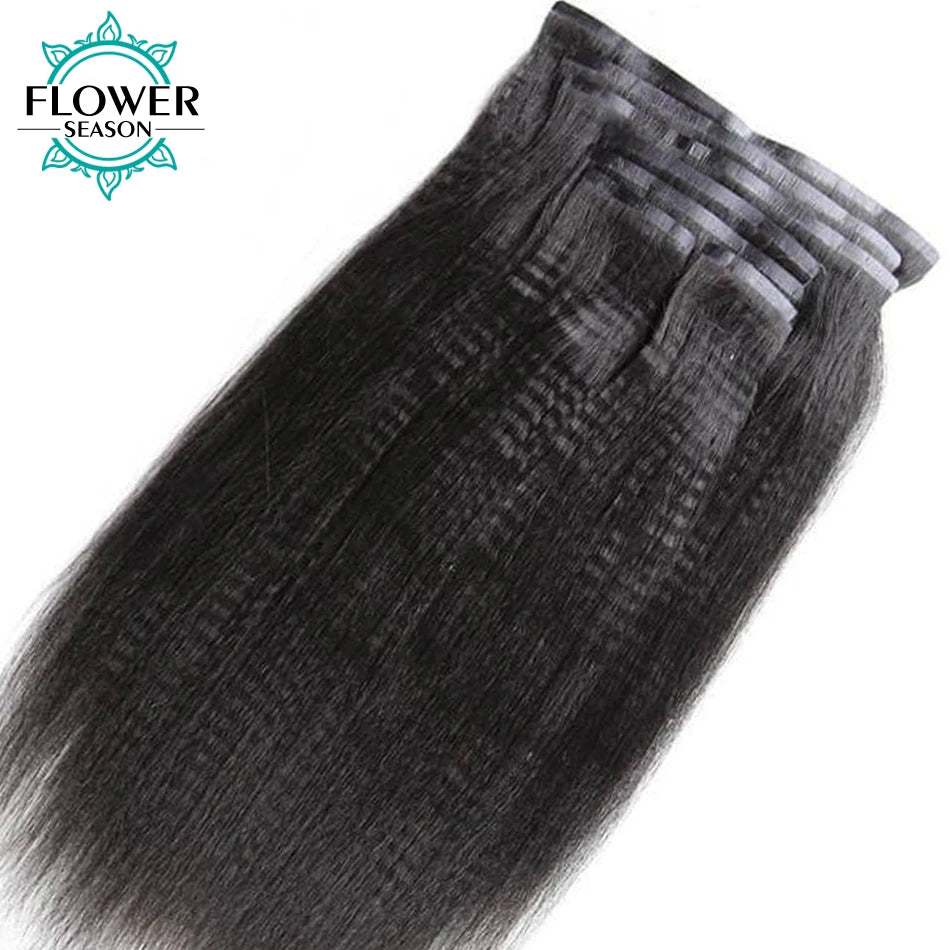 Clip In Human Hair Extensions Light Hair 150g/set for Women