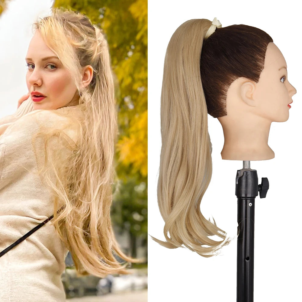 Long Straight Wrap Around Clip In Ponytail Hair Extension