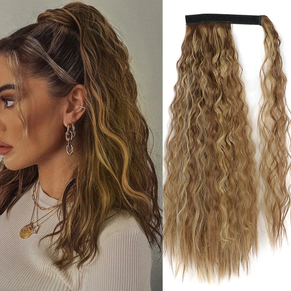 Long Straight Wrap Around Clip In Ponytail Hair Extension