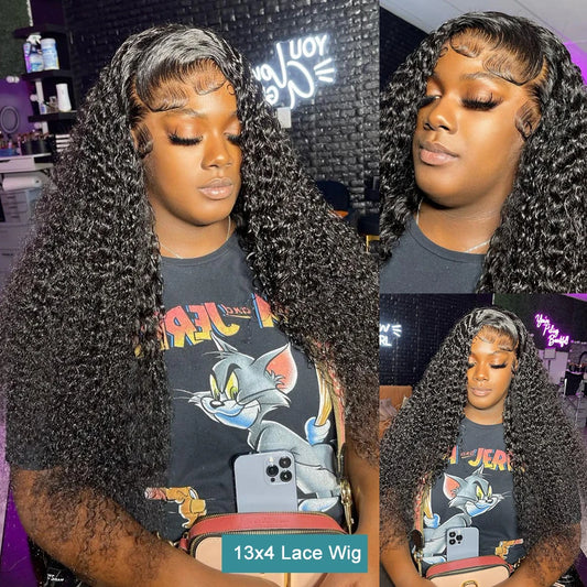 Curly Human Hair Lace Frontal Wig