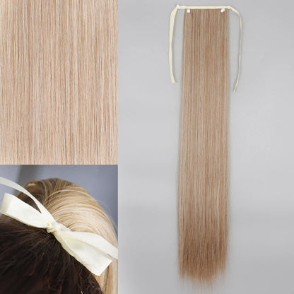 Long Straight Wrap Around Clip In Ponytail Hair Extension