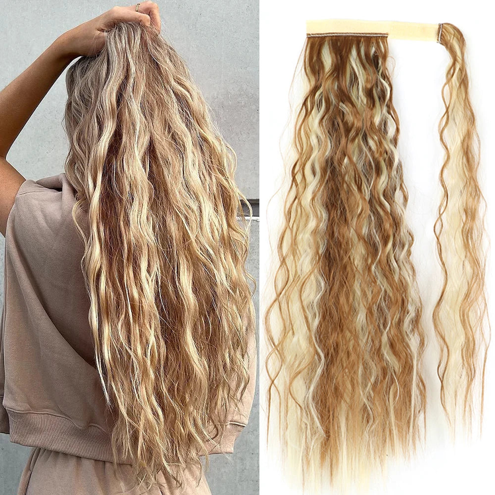 Long Straight Wrap Around Clip In Ponytail Hair Extension