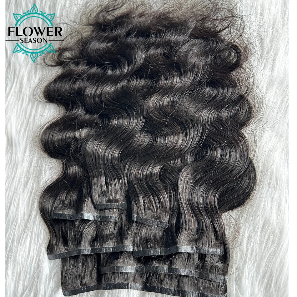 Clip in human hair Skin Weft 120g/7pcs Full Head