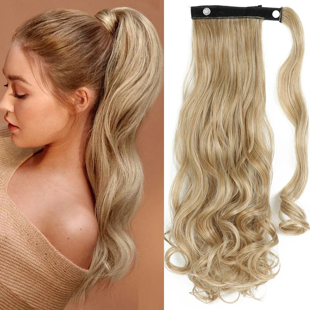 Long Straight Wrap Around Clip In Ponytail Hair Extension