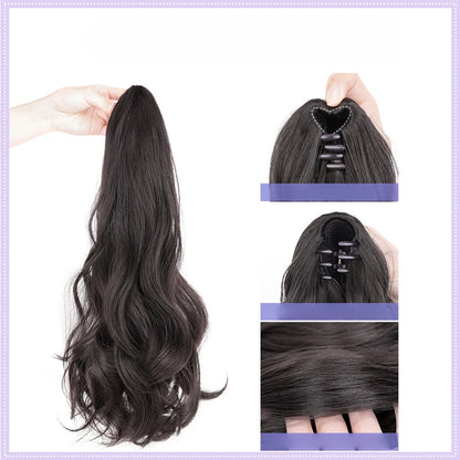 Grab Clip Wig Hottie Girls Invisible Waves Horsetail Extensions