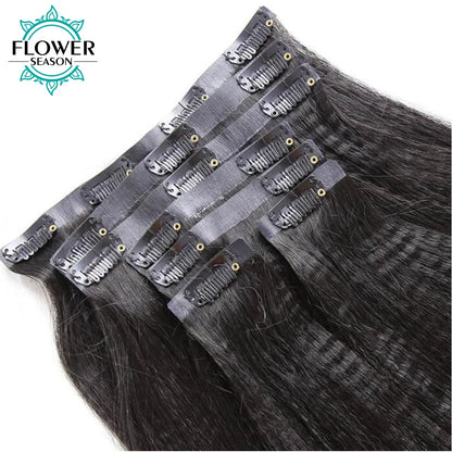 Clip In Human Hair Extensions Light Hair 150g/set for Women