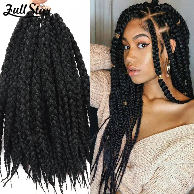 Full Star Box Braids Synthetic Hair