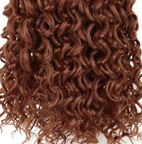 14/18 Inch Braid Locs Curly Crochet Hair with Water Waves Synthetic Braid for Women GoGo Curly Crochet Hair