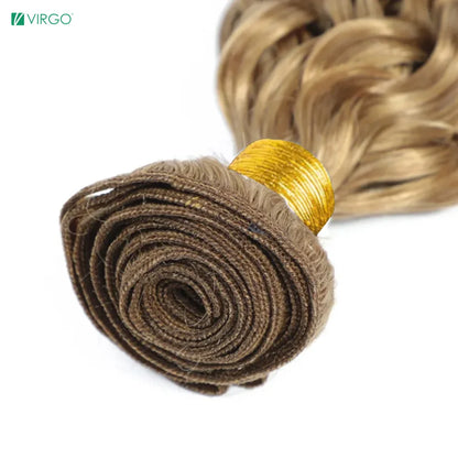 Brown Blonde Weave Bundles Colored Curly Hair Weaving