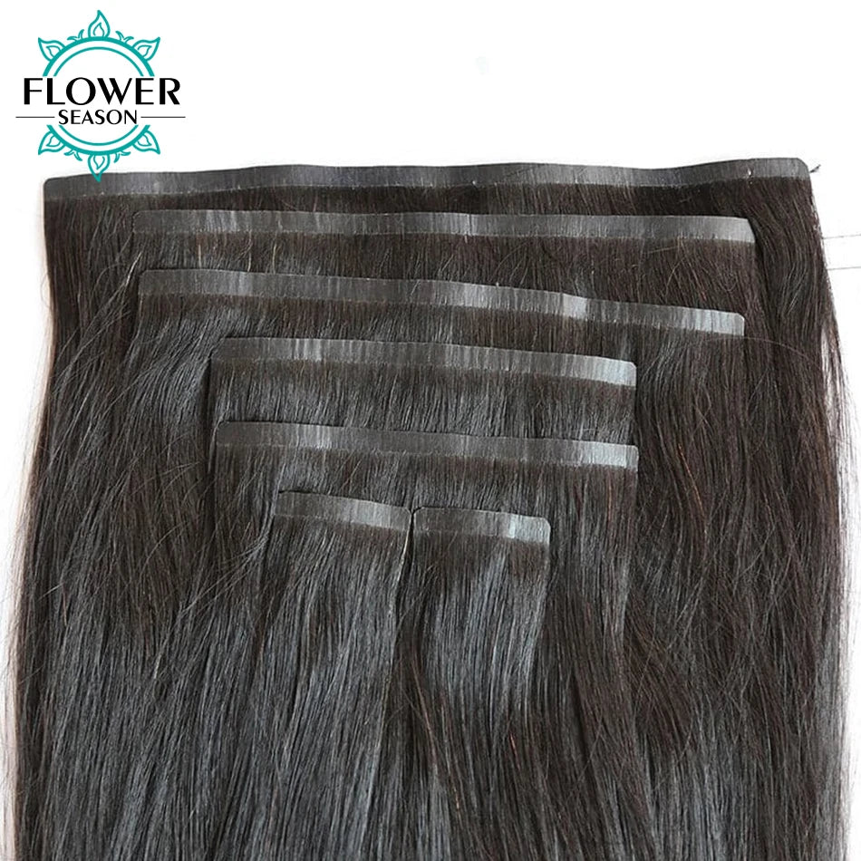 Hair Straight Seamless Clip In Human Hair Extensions