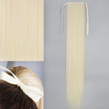 Long Straight Wrap Around Clip In Ponytail Hair Extension