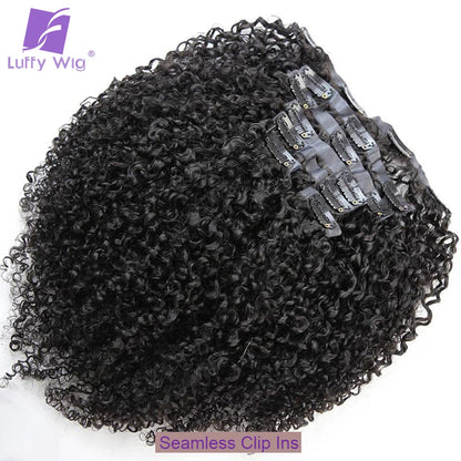 Curly Hair Bundles Skin Weft Clip Ins Extension 100G