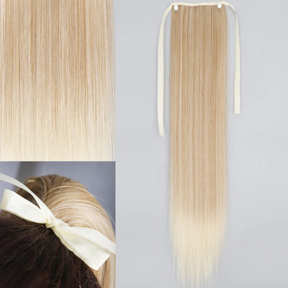 Long Straight Wrap Around Clip In Ponytail Hair Extension