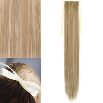 Long Straight Wrap Around Clip In Ponytail Hair Extension